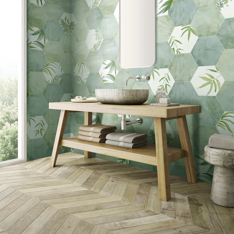 PORCELANATO ESMALTADO OASIS AQUAMARINE MATE 33X28.50 CM