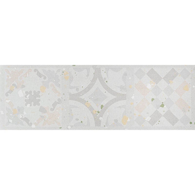 CERÁMICO ESMALTADO SIVIGLIA LIGHT GREY CEMENTINE MIX DECO MATE 40X120 CM