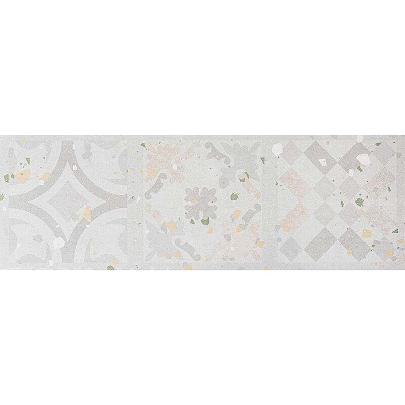 CERÁMICO ESMALTADO SIVIGLIA LIGHT GREY CEMENTINE MIX DECO MATE 40X120 CM