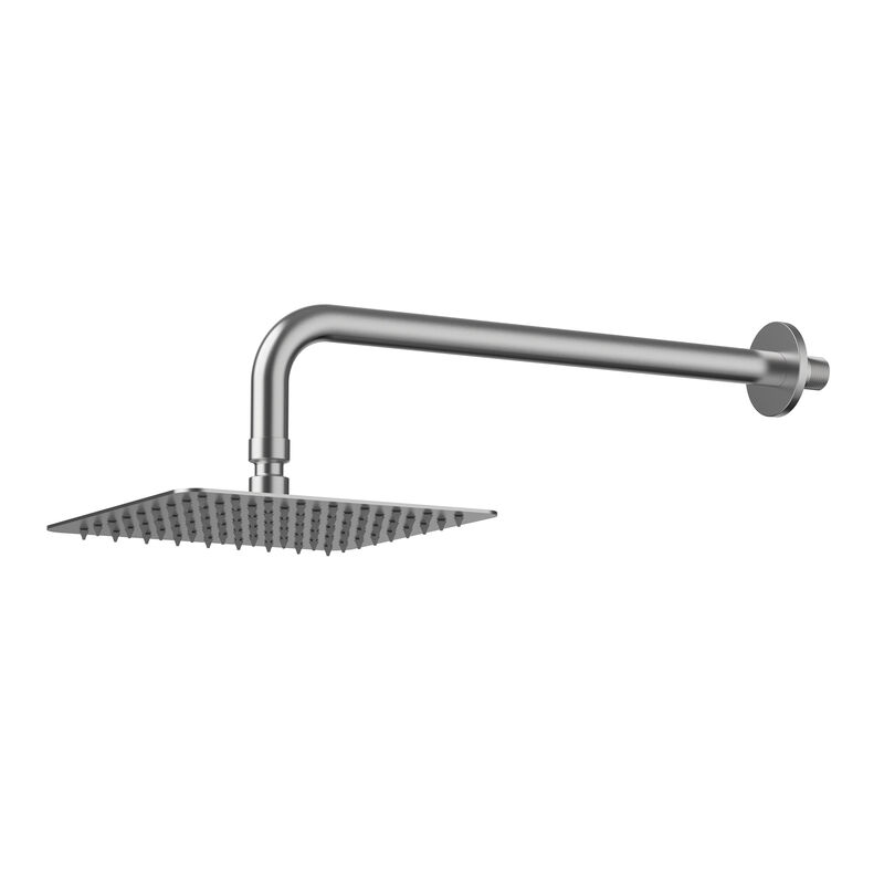 CABEZA Y BRAZO DE DUCHA COUNTRY ACERO INOX A PARED 5 LPM