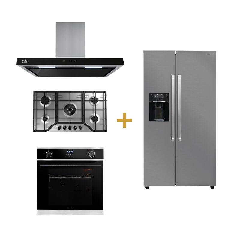 S-COLLECTION COMBO DE COCINA SOLCO065+TURE90CO+SOLHO018+SOLREF513INOX