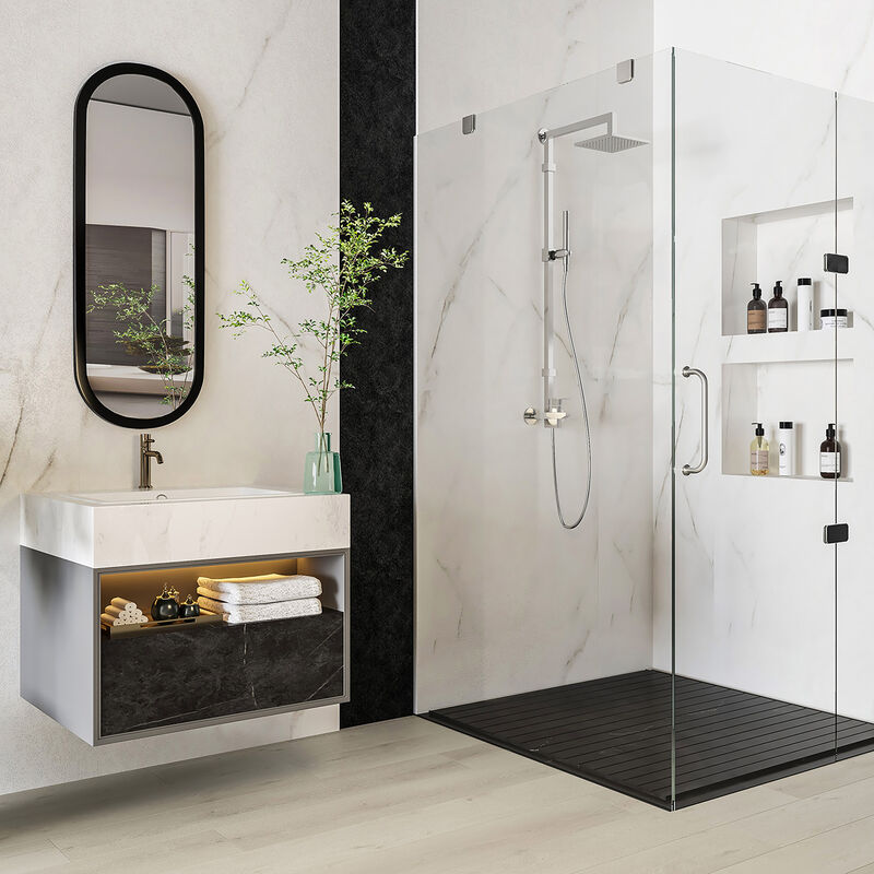FIRMFIT SPC DECO WALL CARRARA MARBLE ESPESOR 4 MM FORMATO 90X260 CM