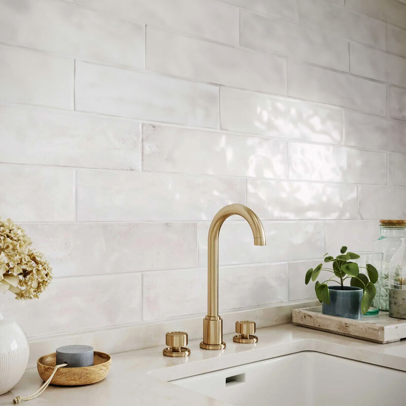 PORCELANATO ESMALTADO ZILIJ WHITE BRILLO 15X45 CM