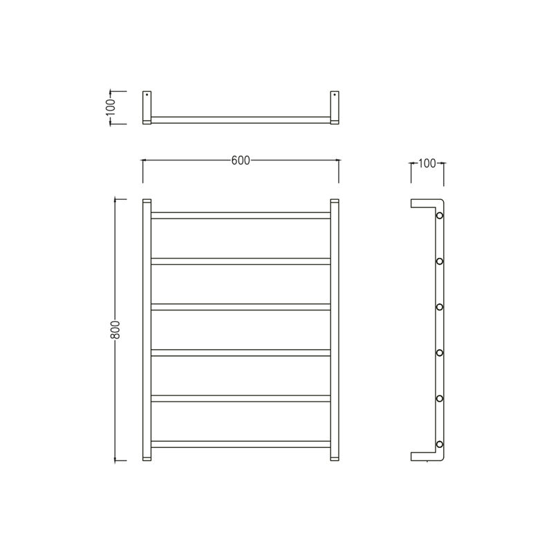 TOALLERO ELÉCTRICO IMPERIA 60X80 CM CROMADO 72W 220V