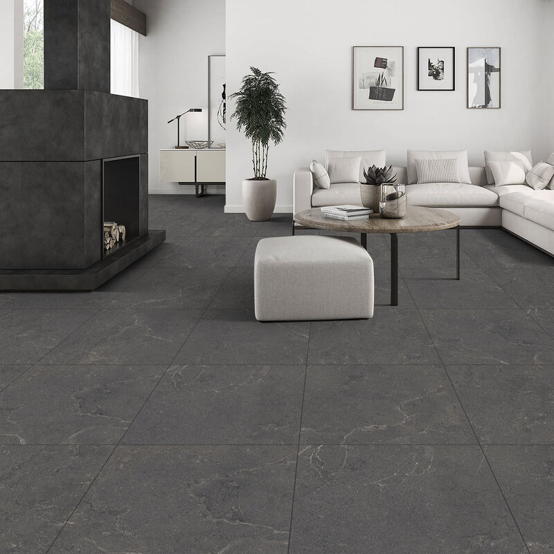 PORCELANATO ESMALTADO MEMORY NEGRO MATE 60X60 CM