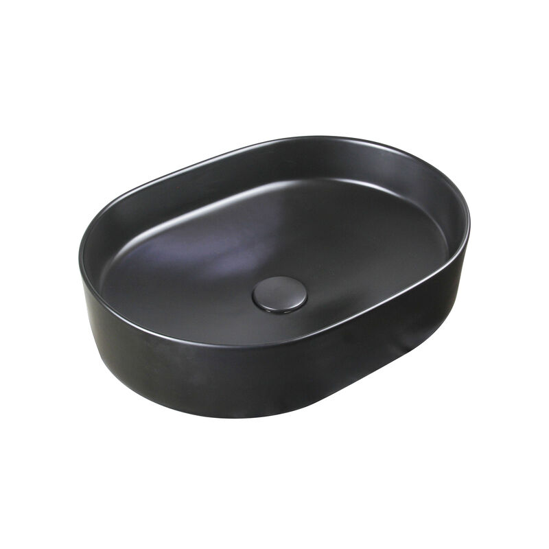 KLIPEN LAVATORIO BOWL LILY NEGRO MATE 500X370X135