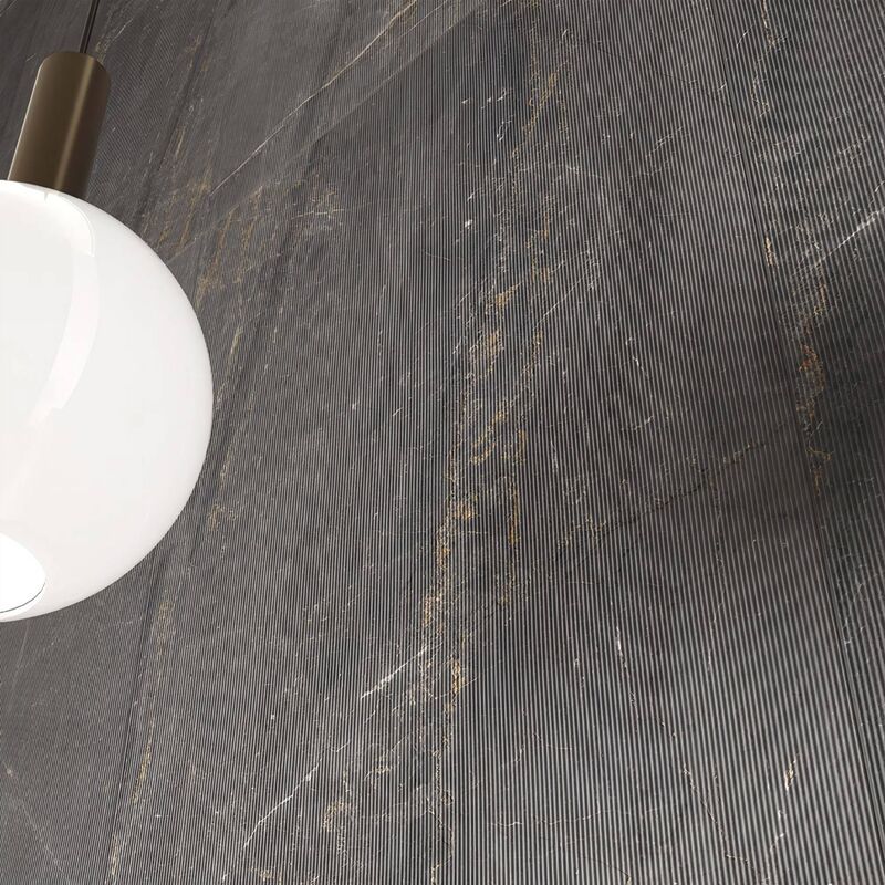 PORCELANATO ESMALTADO CHARME BLACK RIGATINO MATE 60X120 CM