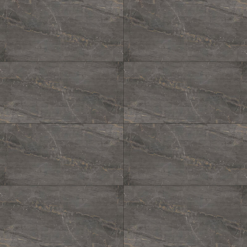PORCELANATO ESMALTADO CHARME BLACK RIGATINO MATE 60X120 CM