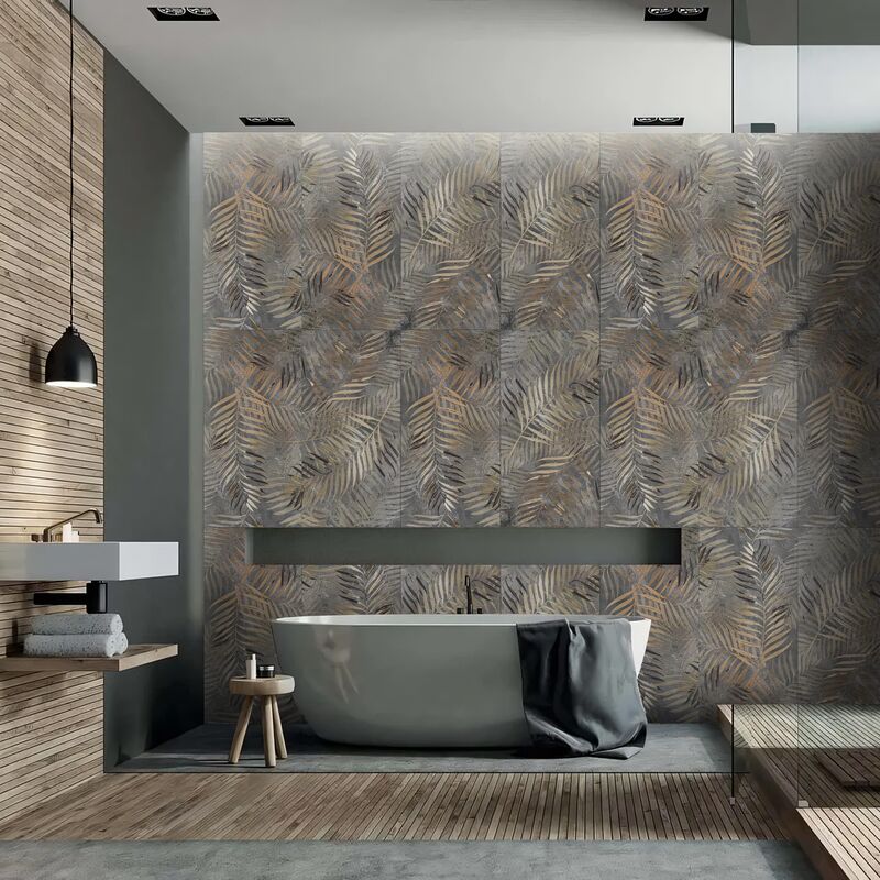 PORCELANATO ESMALTADO WALLPAPER GOLDEN FERN MATE 60X120 CM