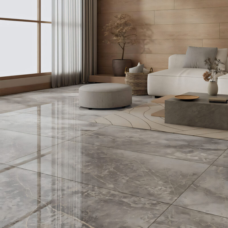 PORCELANATO ESMALTADO FIORENTINO PLATA PULIDO 60X120 CM