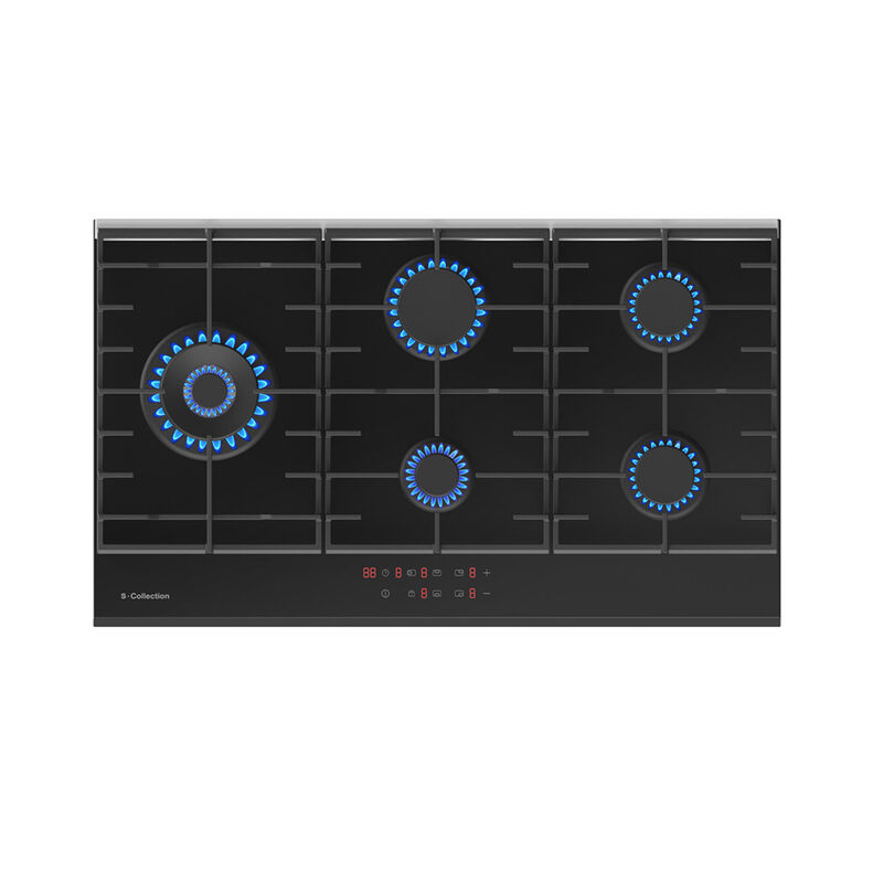 ENCIMERA A GAS SOLCO074 90 CM 5 QUEMADORES 86X51X13.8 CM