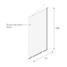 KLIPEN MAMPARA PARA DUCHA FIJA GRID NEGRO MATE 90X198CM 8MM