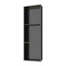 KLIPEN NICHO DECORATIVO 3 CUERPOS CON LUZ BLOCK GUN METAL 95X33X10CM