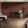 PORCELANATO ESMALTADO LUME CARAMEL MARRÓN BRILLO 6X24 CM
